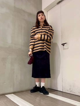 「アイテム（ネックレス、レッド系）」を使った、ﾀ ｶ ﾊ ｼさん（レディース・170cm）の秋コーディネート