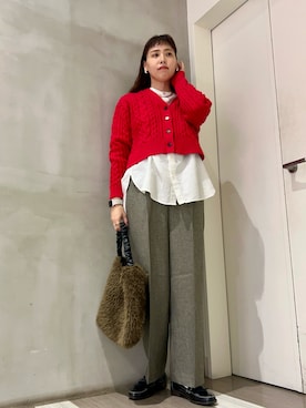 「HARUTA（ハルタ）の『別注』HARUTA×DOORS　キルトローファー（ローファー）」を使った、ﾀ ｶ ﾊ ｼさん（レディース・170cm）の秋コーディネート