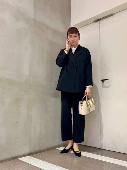 レディース 新品 アーバンリサーチ DOORS ダブルクロスショートガウン 紺M
