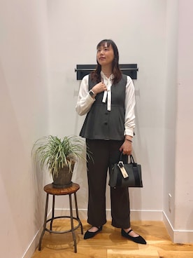 「アイテム（セットアップ）」を使った、ﾀ ｶ ﾊ ｼさん（レディース・170cm）の秋コーディネート