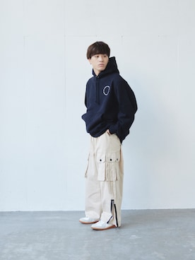 「低身長男子」｜古謝 那伊留さん（メンズ・167cm）の秋コーディネート