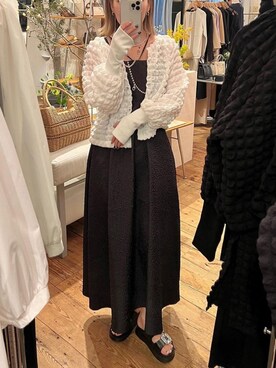 「リエディ」｜「アイテム（ジャンパースカート）」を使った、yukikoさん（レディース・161cm）の冬コーディネート