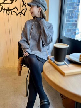 「リエディ」｜「アイテム（チェスターコート）」を使った、yukikoさん（レディース・161cm）の秋コーディネート