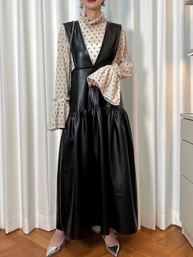「リエディ」｜「アイテム（ジャンパースカート）」を使った、yukikoさん（レディース・161cm）の夏コーディネート