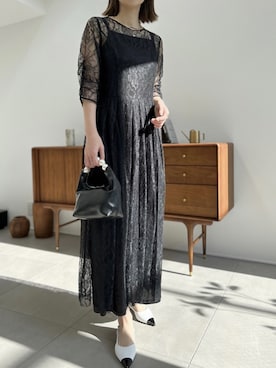 「アイテム（ドレス）」を使った、yukikoさん（レディース・161cm）の冬コーディネート