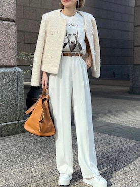 「リエディ(Re:EDIT)」｜「アイテム（スラックス）」を使った、yukikoさん（レディース・161cm）の春コーディネート
