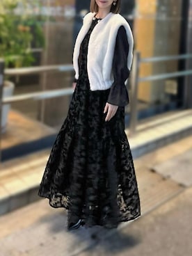 「アイテム（ダウンベスト）」を使った、yukikoさん（レディース・161cm）の秋コーディネート