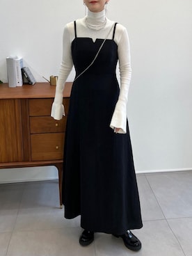 「Re:EDIT（リエディ）のアイテム（ワンピース）」を使った、yukikoさん（レディース・161cm）の冬コーディネート