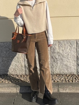 「AS KNOW AS PINKY（アズノゥアズピンキー）のアイテム」を使った、Miraiさん（レディース・162cm）の冬コーディネート