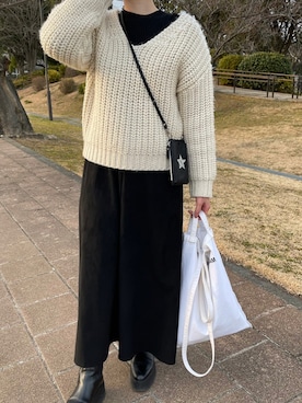 「Actually（アクチュアリー）のアイテム（PC・スマホグッズ/家電）」を使った、Miraiさん（レディース・162cm）の冬コーディネート