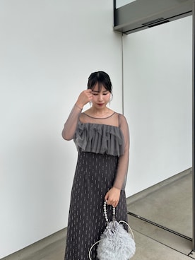 「アイテム（ドレス）」を使った、RIZUMUさん（レディース・159cm）の秋コーディネート