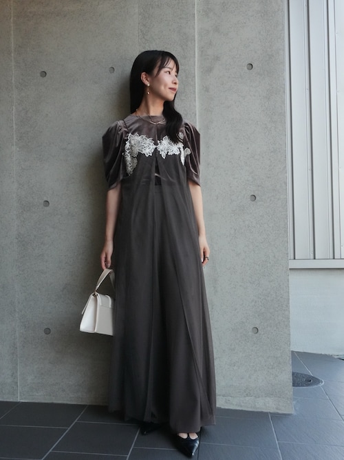 et.UNiVER パンツドレス Layered velor dress : ZOZOTOWN Yahoo