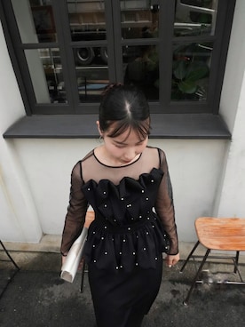 「アイテム（ドレス）」を使った、RIZUMUさん（レディース・159cm）の秋コーディネート