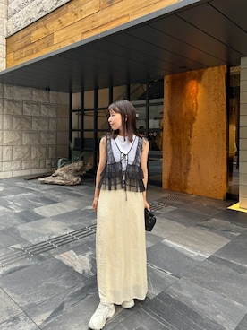 「アイテム（ドレス）」を使った、RIZUMUさん（レディース・158cm）の秋コーディネート