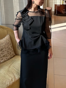 「アイテム（ドレス）」を使った、RIZUMUさん（骨格ウェーブ・レディース・159cm）の春コーディネート