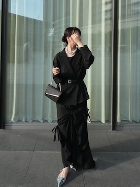 「結婚式」｜RIZUMUさん（レディース・159cm）の秋コーディネート