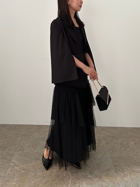 「アイテム（ドレス）」を使った、RIZUMUさん（レディース・159cm）の秋コーディネート