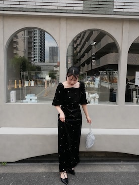 「アイテム（ドレス）」を使った、RIZUMUさん（レディース・159cm）の秋コーディネート