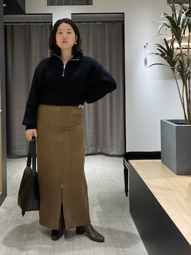 「アイテム（トップス）」を使った、oishi_mamaさん（レディース・160cm・30代）の冬コーディネート