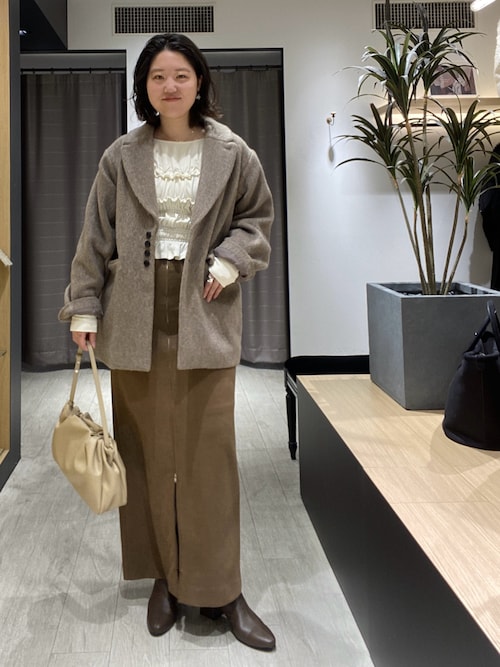 CAPRICIEUX LE’MAGE スカート スエードジップスカート CAPRICIEUX LE'MAGE｜スエードジップスカート | Rakuten Fashion(楽天