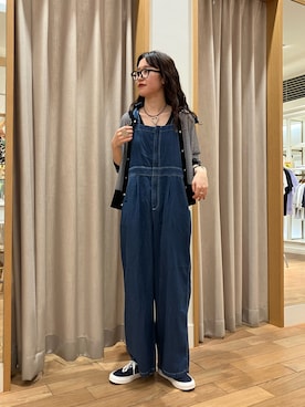 「トレンド」｜「アイテム（サロペット/オーバーオール）」を使った、　さん（レディース・157cm）の夏コーディネート