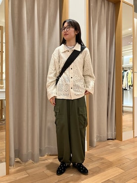 「メンズライクコーデ」｜「アイテム（カーゴパンツ）」を使った、　さん（レディース・157cm）の夏コーディネート