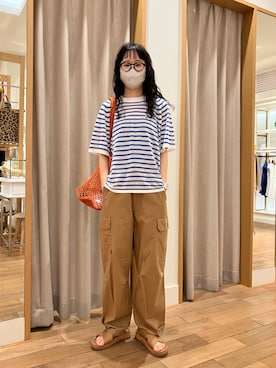 「GEVACO」｜「アイテム（サンダル）」を使った、　さん（レディース・157cm）の春コーディネート