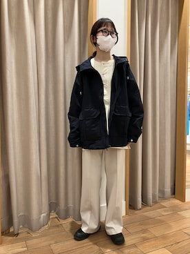 「GLOSTER（グロスター）のアイテム（ジャケット/アウター）」を使った、　さん（レディース・157cm）の春コーディネート