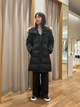 「GEVACO」｜「アイテム（ダウンジャケット/コート）」を使った、　さん（レディース・157cm）の夏コーディネート