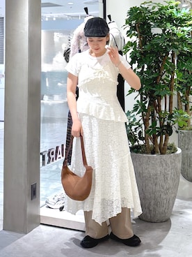 「FREE'S MART（フリーズマート）のハーフムーンバッグ（ハンドバッグ）」を使った、aaii18さん（レディース・162cm）の秋コーディネート