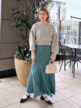 「ショート丈トップス」｜「アイテム（バレエシューズ）」を使った、aaii18さん（レディース・162cm）の秋コーディネート