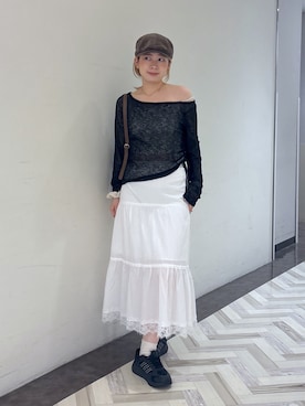 「FREE'S MART（フリーズマート）のアイテム（スカート）」を使った、aaii18さん（レディース・162cm）の夏コーディネート