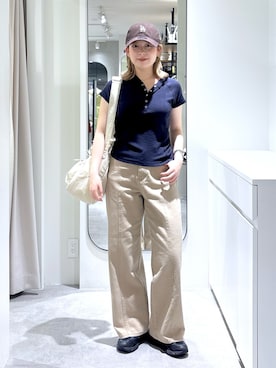 「FREE'S MART（フリーズマート）のアイテム（パンツ）」を使った、aaii18さん（レディース・162cm）の夏コーディネート