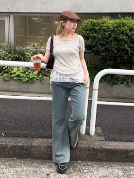 「FREE'S MART（フリーズマート）のアイテム（帽子）」を使った、aaii18さん（レディース・162cm）の夏コーディネート