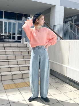 「シースルー」｜「アイテム（ハンチング/ベレー帽）」を使った、aaii18さん（レディース・162cm）の秋コーディネート