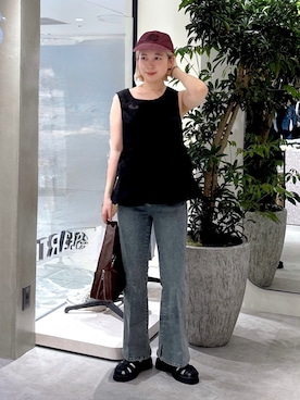 「FREE'S MART（フリーズマート）のアイテム（帽子）」を使った、aaii18さん（レディース・162cm）の夏コーディネート