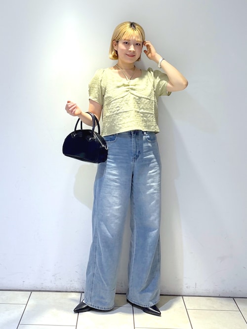 【未使用】デニム トラックパンツ ワイド サイドライントラックパンツ ワイドシルエット（フルレングス