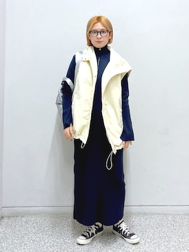 「FREE'S MART（フリーズマート）のアイテム（ダウンジャケット/コート）」を使った、aaii18さん（レディース・162cm）の秋コーディネート