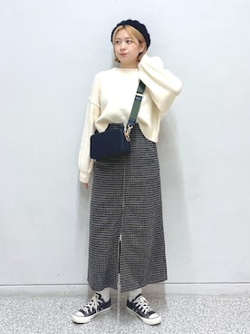 「FREE'S MART（フリーズマート）のアイテム（ハンチング/ベレー帽）」を使った、aaii18さん（レディース・162cm）の秋コーディネート