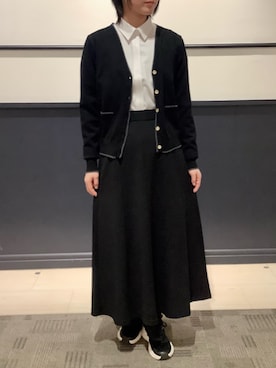 「アイテム（ビジネスシャツ）」を使った、BRICK HOUSE by Tokyo Shirts 幕張新都心イオンモール店さん（レディース・160cm）の冬コーディネート