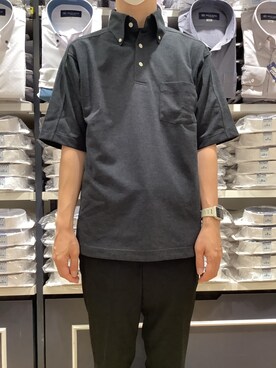 「ビズポロ」｜BRICK HOUSE by Tokyo Shirts 幕張新都心イオンモール店さん（メンズ・168cm）の夏コーディネート