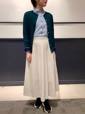 「アイテム（ビジネスシャツ）」を使った、BRICK HOUSE by Tokyo Shirts 幕張新都心イオンモール店さん（レディース・160cm）の秋コーディネート