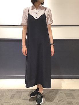 「吸水速乾シャツ」｜BRICK HOUSE by Tokyo Shirts 幕張新都心イオンモール店さん（レディース・170cm）の夏コーディネート