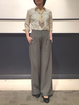 「アイテム（ストール/ショール）」を使った、BRICK HOUSE by Tokyo Shirts 幕張新都心イオンモール店さん（レディース・160cm）の夏コーディネート