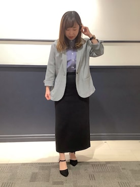 「TOKYO SHIRTS（トウキョウシャツ）のアイテム（シャツ/ブラウス）」を使った、BRICK HOUSE by Tokyo Shirts 幕張新都心イオンモール店さん（レディース・152cm）の春コーディネート