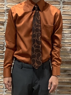 「茶系」｜BRICK HOUSE by Tokyo Shirts 幕張新都心イオンモール店さん（メンズ・168cm）の夏コーディネート