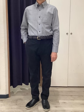 「アイテム（ビジネスシャツ、ブラック系）」を使った、BRICK HOUSE by Tokyo Shirts ナゴヤドーム前イオンモール店さん（メンズ・167cm）の夏コーディネート
