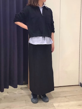 「TOKYO SHIRTS（トウキョウシャツ）の【Pitta Re:)】ふわっとガーゼシャツ レギュラーシルエット 七分袖 綿100% レディース カジュアルシャツ（シャツ/ブラウス、ブルー系）」を使った、BRICK HOUSE by Tokyo Shirts ナゴヤドーム前イオンモール店さん（レディース・165cm）の春コーディネート