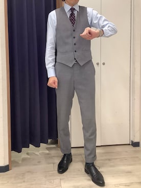 「アイテム（ビジネスシャツ）」を使った、BRICK HOUSE by Tokyo Shirts ナゴヤドーム前イオンモール店さん（メンズ・183cm）の秋コーディネート