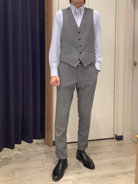 「アイテム（ビジネスシャツ）」を使った、BRICK HOUSE by Tokyo Shirts ナゴヤドーム前イオンモール店さん（メンズ・183cm）の秋コーディネート